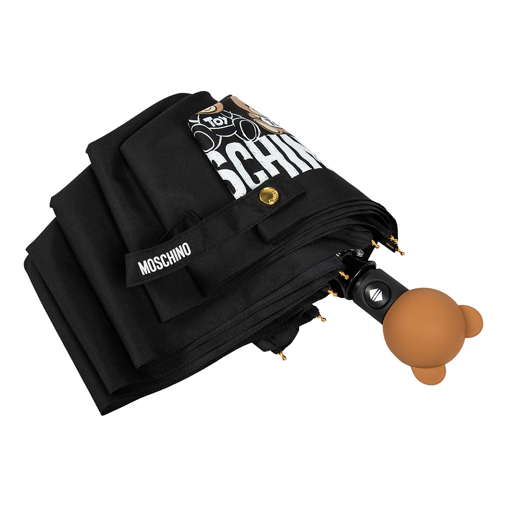 Moschino Зонт складной Moschino 8061-OCA Scribble bears Black  product-3513 Арт.: product-3513