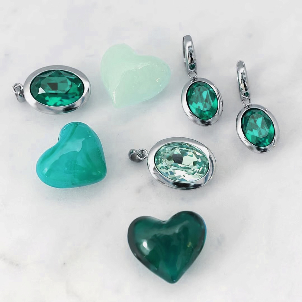 Qudo Серьги Creole TIVOLA small G emerald Qudo 310522 G/G Арт.: 310522 G/G