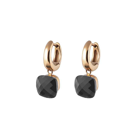 Qudo Серьги Firenze jet Qudo 300140 BW/RG Арт.: 300140 BW/RG