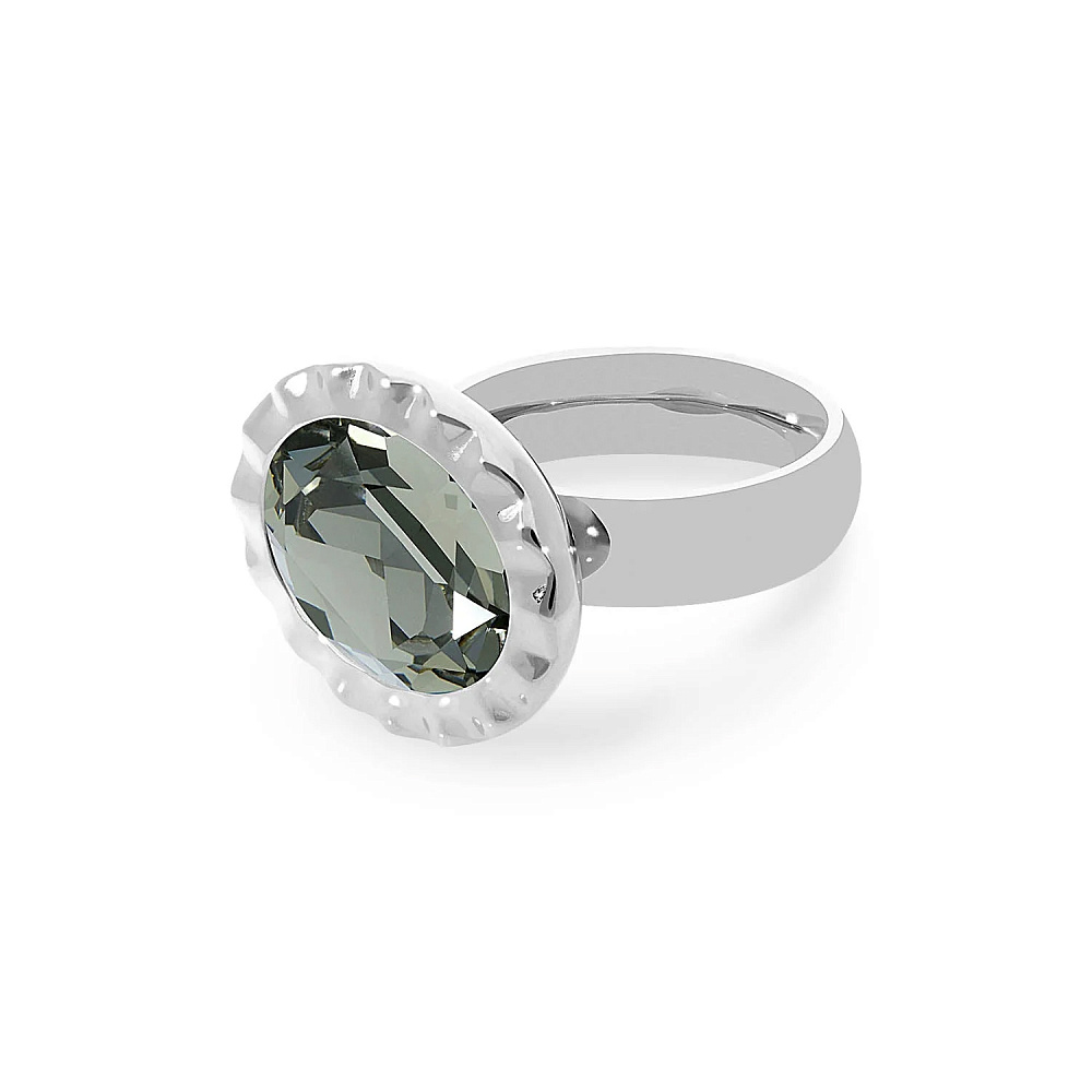 Qudo Кольцо TIVOLA UNICA big (S/P)Black diamond 56 Qudo 686531 Арт.: 686531