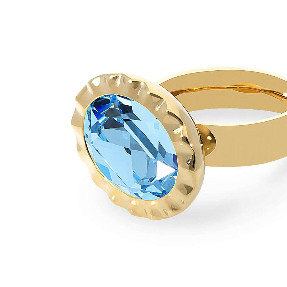 Qudo Кольцо TIVOLA UNICA big (G/P) Aquamarine 54 Qudo 686512 Арт.: 686512