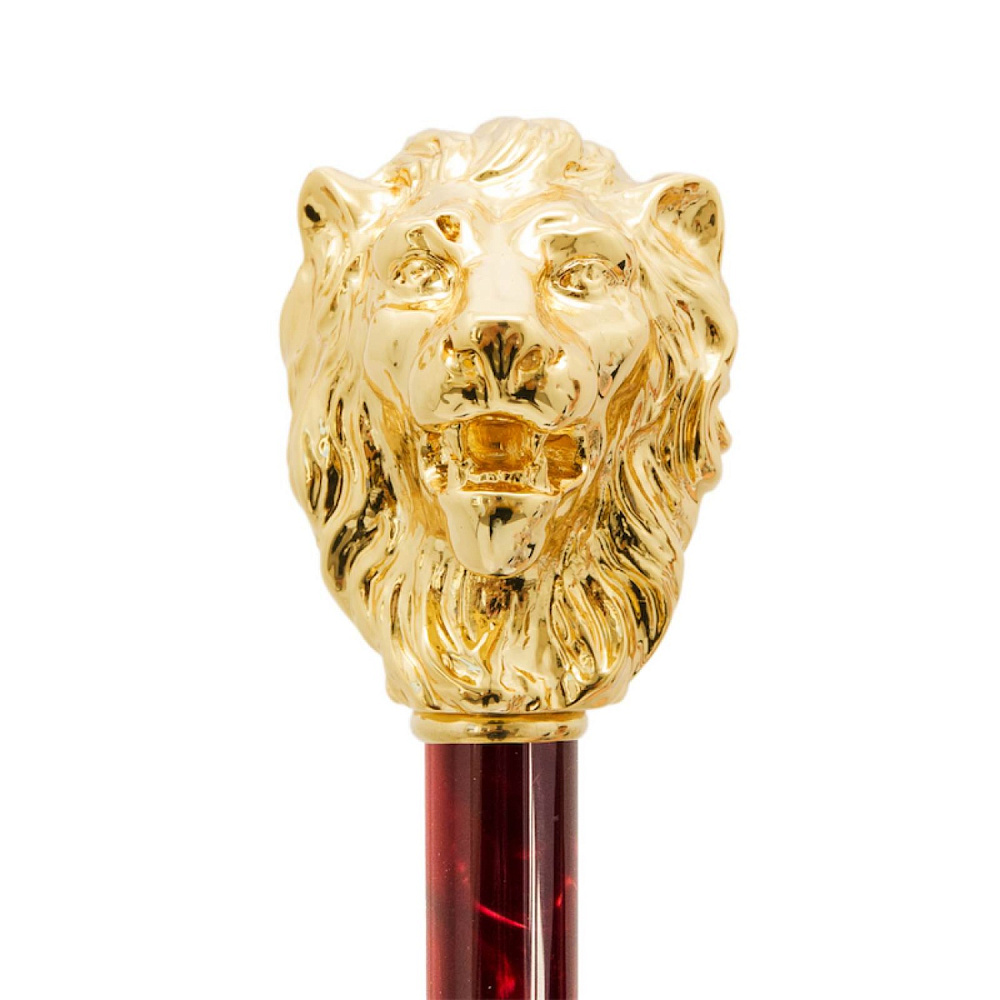 Pasotti Зонт-трость Pasotti Leone Лев Gold Oxford Rosso  product-3095 Арт.: product-3095