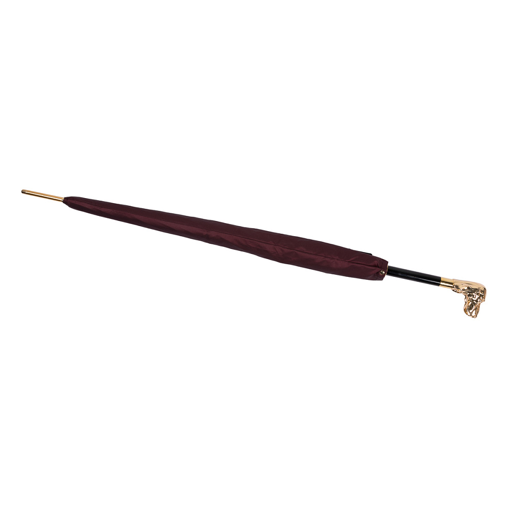 Pasotti Зонт-трость Pasotti Fido Фидо Gold Oxford Dark Bordo Fodero Anello  product-3097 Арт.: product-3097