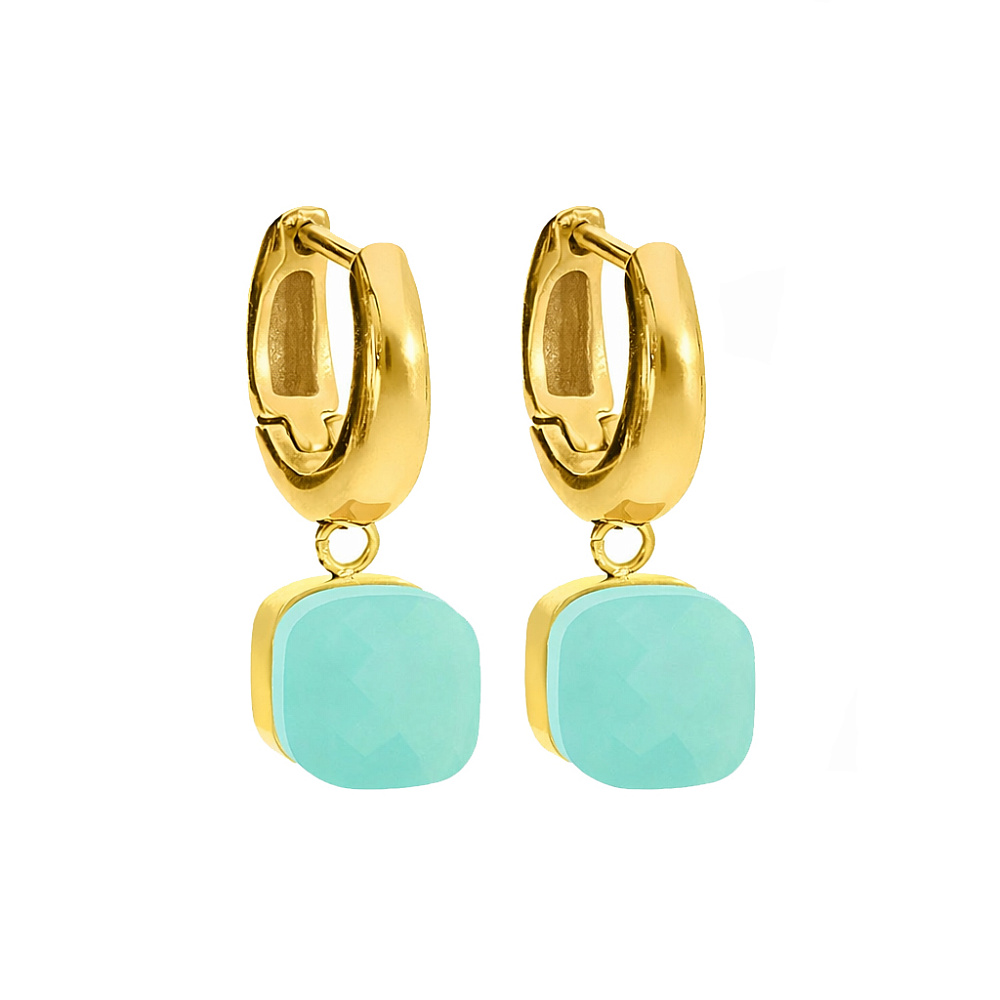 Qudo Серьги FIRENZE (G) Light Palace Green Opal Qudo 107001/20-4510 Арт.: 107001/20-4510