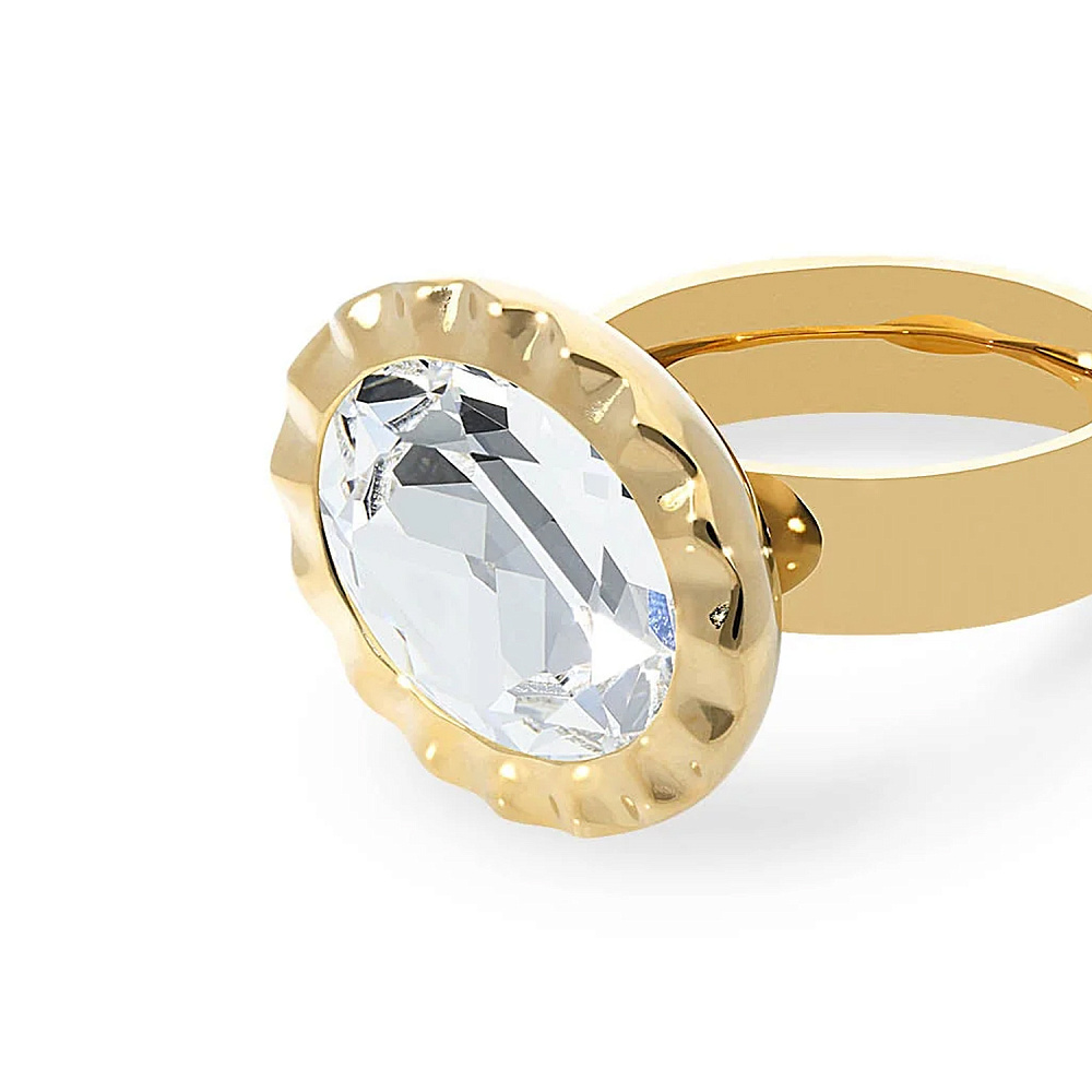 Qudo Кольцо TIVOLA UNICA big (G/P) Crystal 54 Qudo 686701 Арт.: 686701